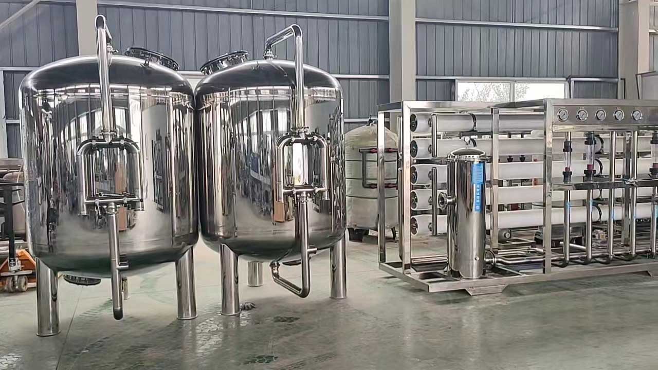 美溪全不锈钢10T双级反渗透设备饮料厂定制